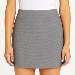 Crescent Houndstooth Plaid Check Mini Skirt